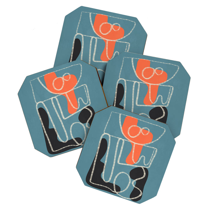 Organic Minimalist Layers 4 Coaster Gallery Image 1