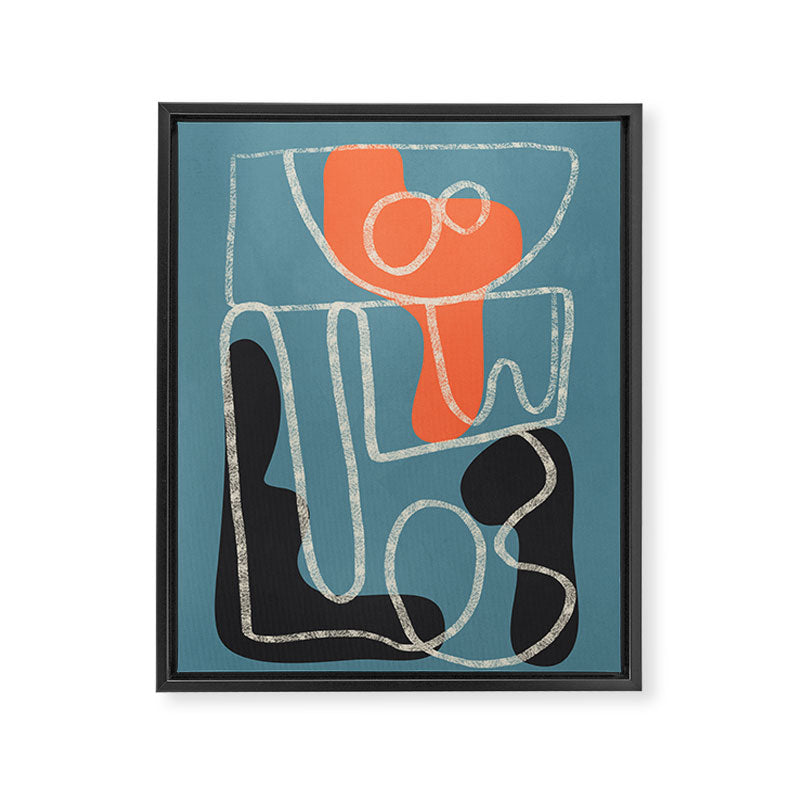 Organic Minimalist Layers 4 Framed Canvas Print Gallery Image 8