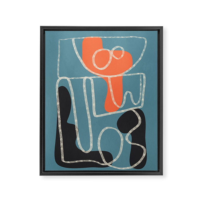 Organic Minimalist Layers 4 Framed Canvas Print Gallery Image 1
