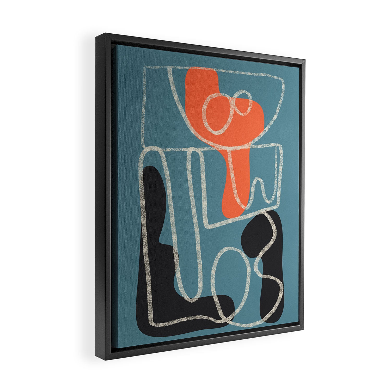 Organic Minimalist Layers 4 Framed Canvas Print Gallery Image 2