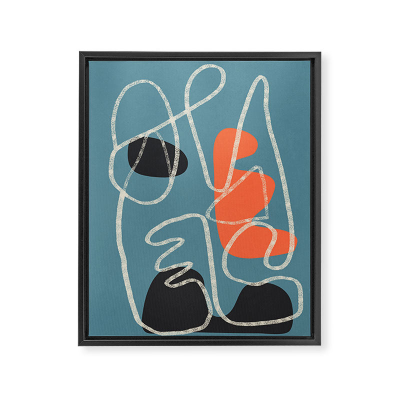 Organic Minimalist Layers 5 Framed Canvas Print Gallery Image 8