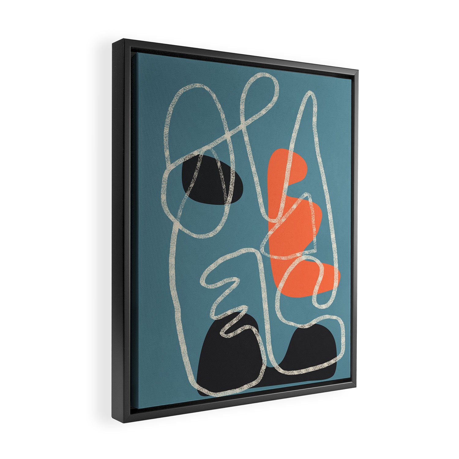 Organic Minimalist Layers 5 Framed Canvas Print Gallery Image 2