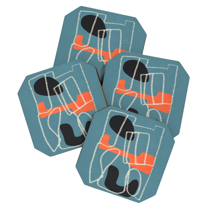 Organic Minimalist Layers 6 Coaster Gallery Image 1
