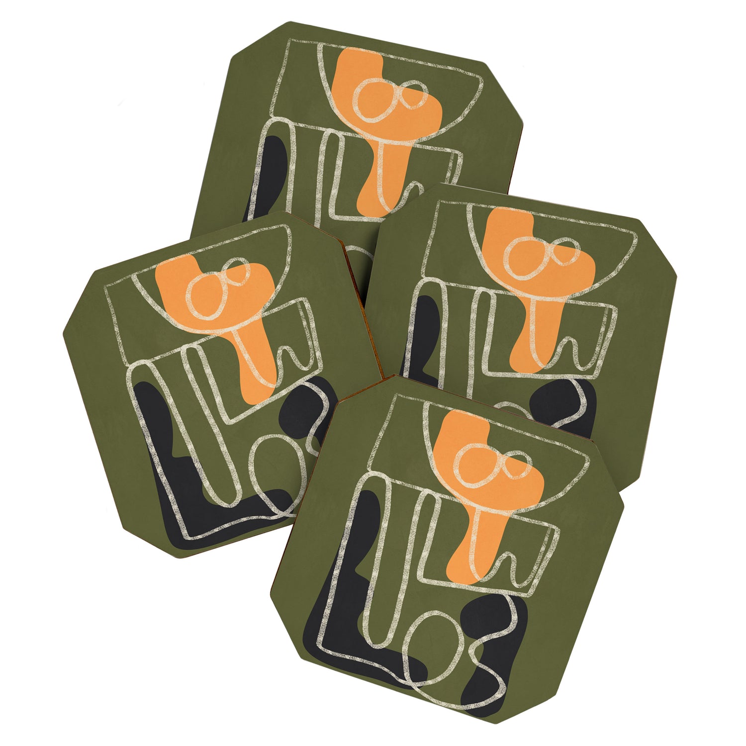 Organic Minimalist Layers 7 Coaster Gallery Image 1