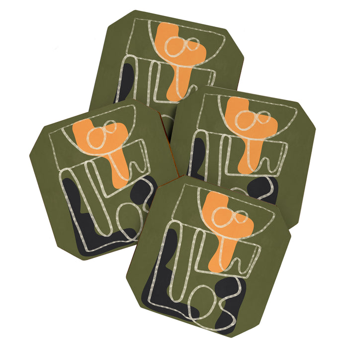 Organic Minimalist Layers 7 Coaster Gallery Image 1