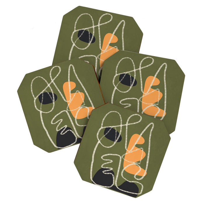 Organic Minimalist Layers 8 Coaster Gallery Image 1