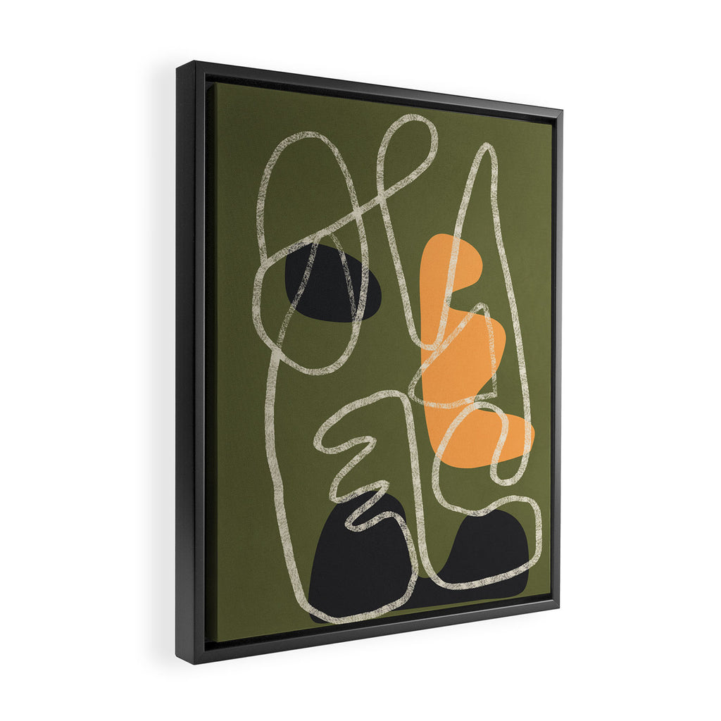 Organic Minimalist Layers 8 Framed Canvas Print Gallery Image 2