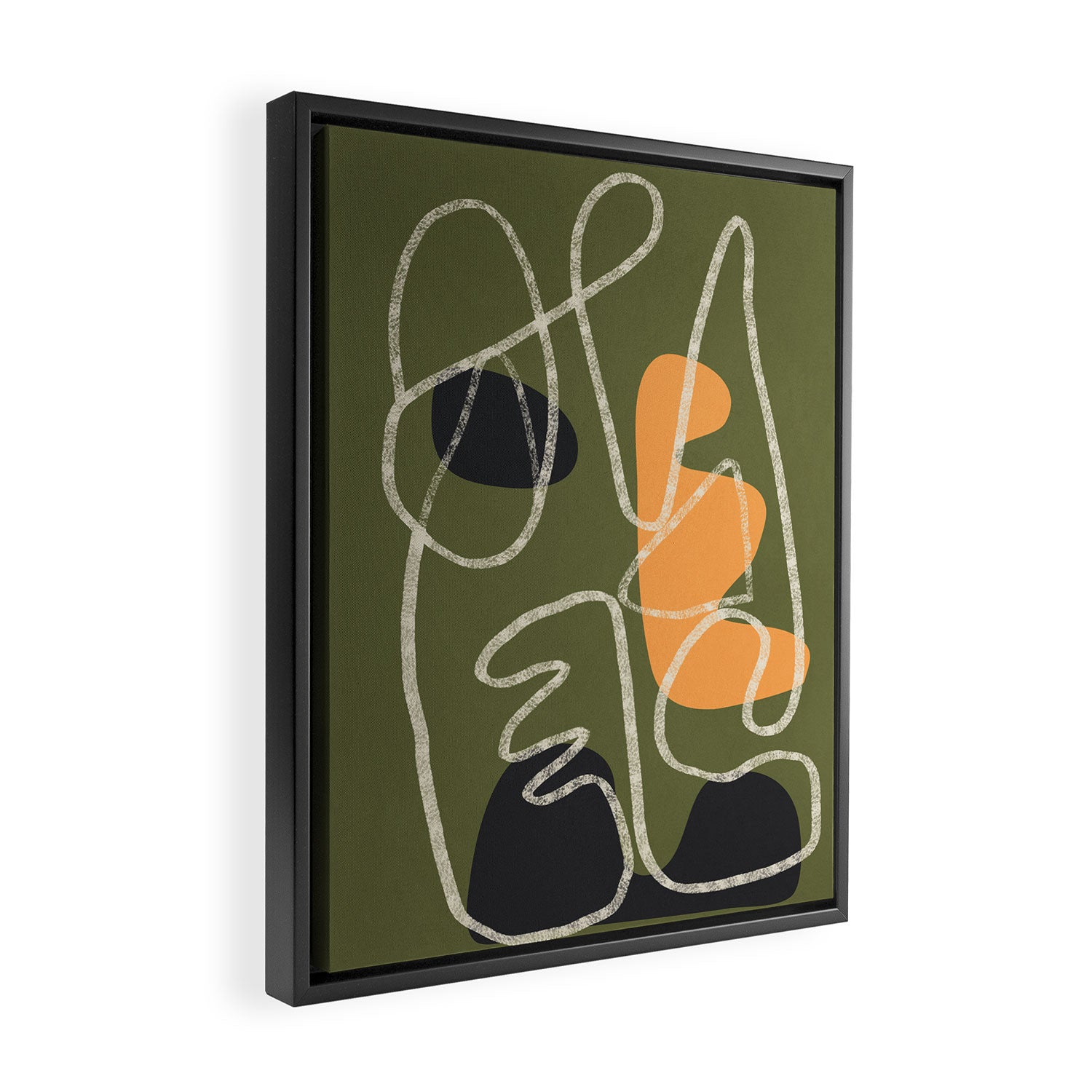 Organic Minimalist Layers 8 Framed Canvas Print Gallery Image 2