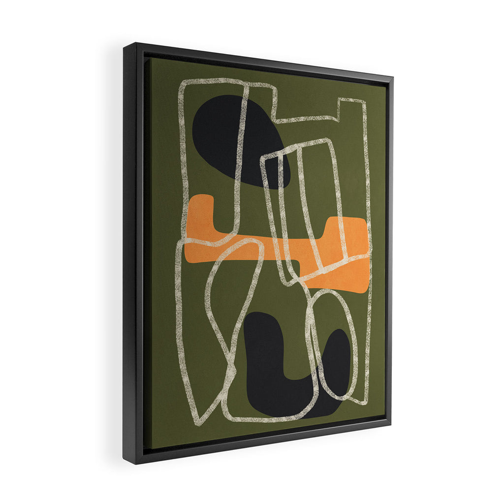 Organic Minimalist Layers 9 Framed Canvas Print Gallery Image 2