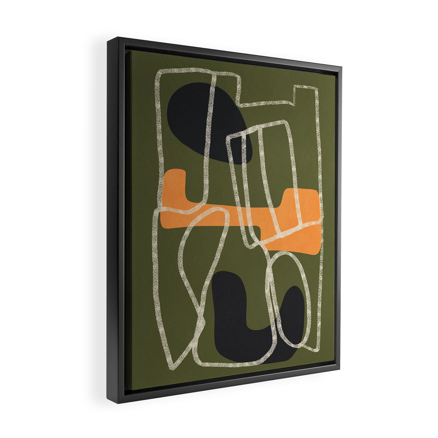 Organic Minimalist Layers 9 Framed Canvas Print Gallery Image 2