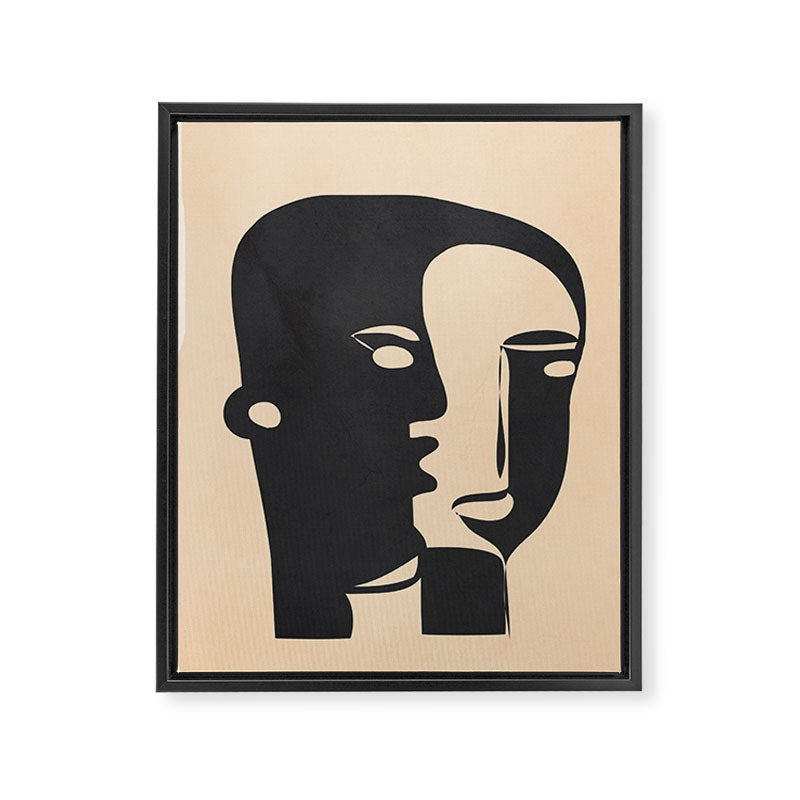 Pair of the Abstract Masks 08 Framed Canvas Print Gallery Image 6