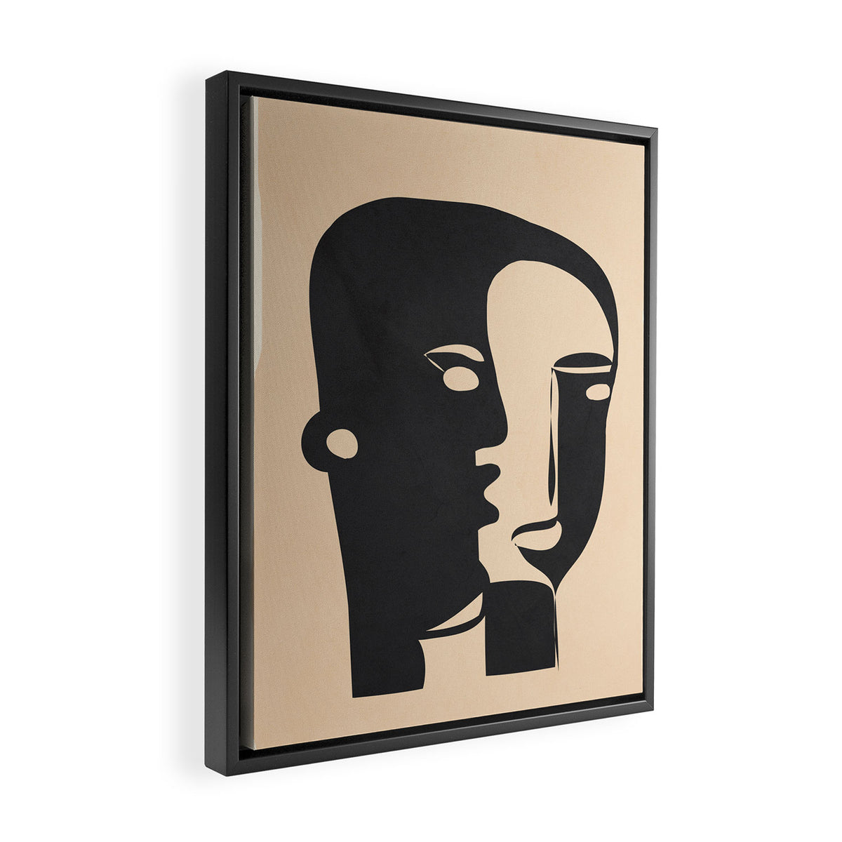 Pair of the Abstract Masks 08 Framed Canvas Print Gallery Image 2