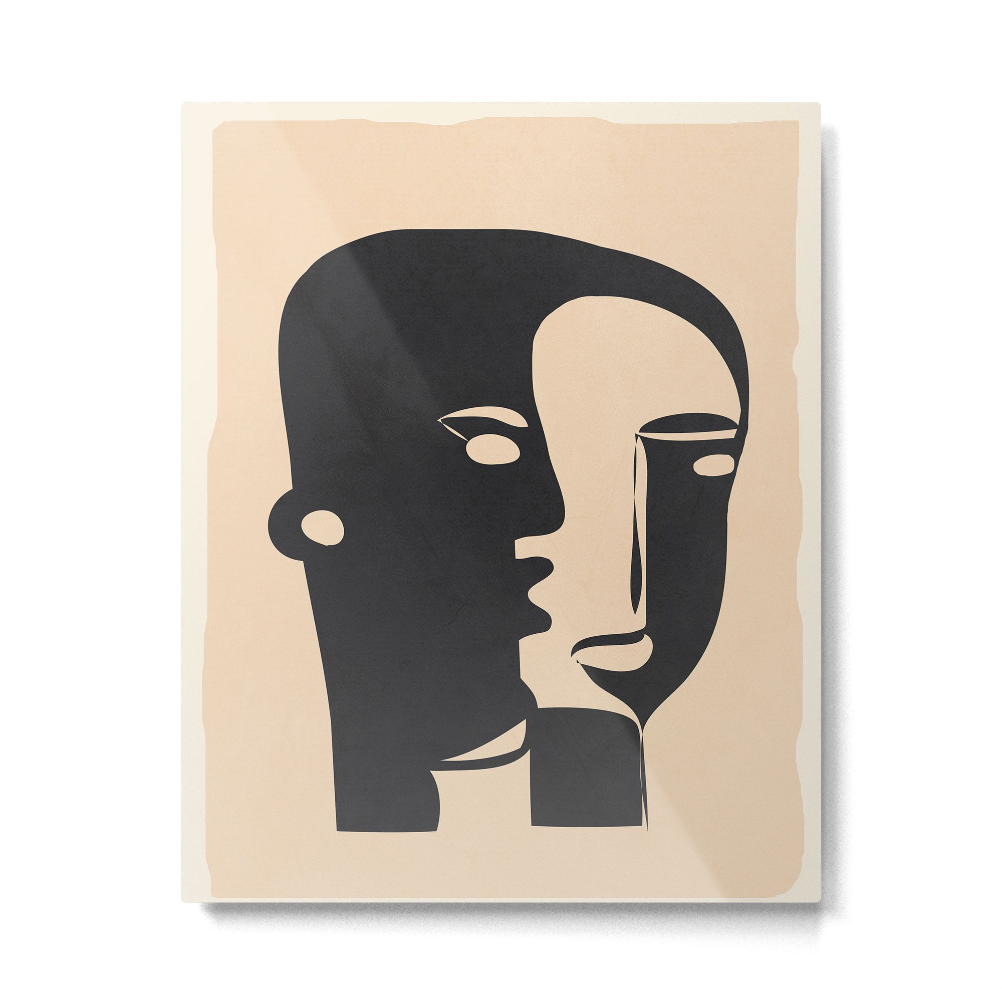Pair of the Abstract Masks 08 Metal Print Gallery Image 4