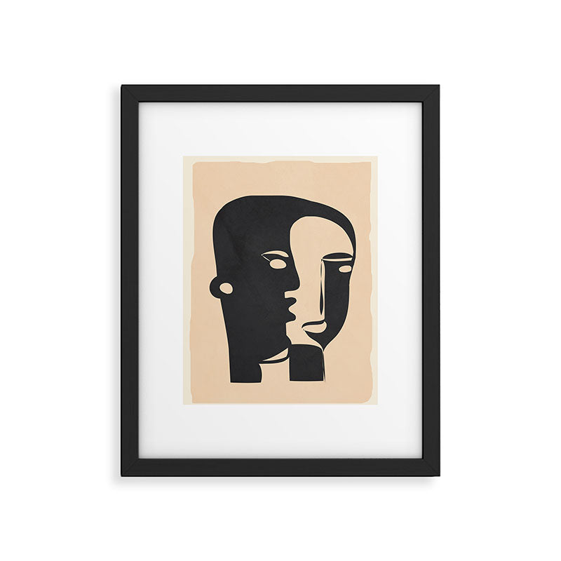 Pair of the Abstract Masks 08 Framed Art Print Gallery Image 5