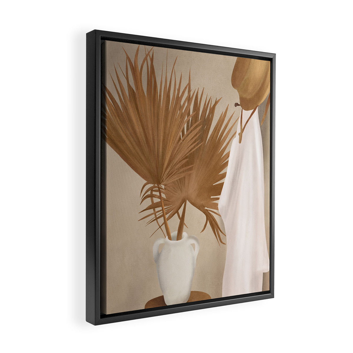Palm Leaf Decoration Framed Canvas Print Gallery Image 2