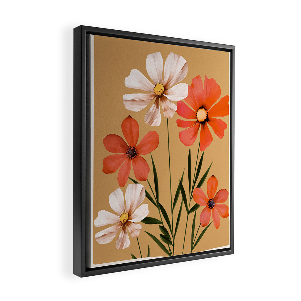 Pastel Petal Symphony Framed Canvas Print Gallery Image 2