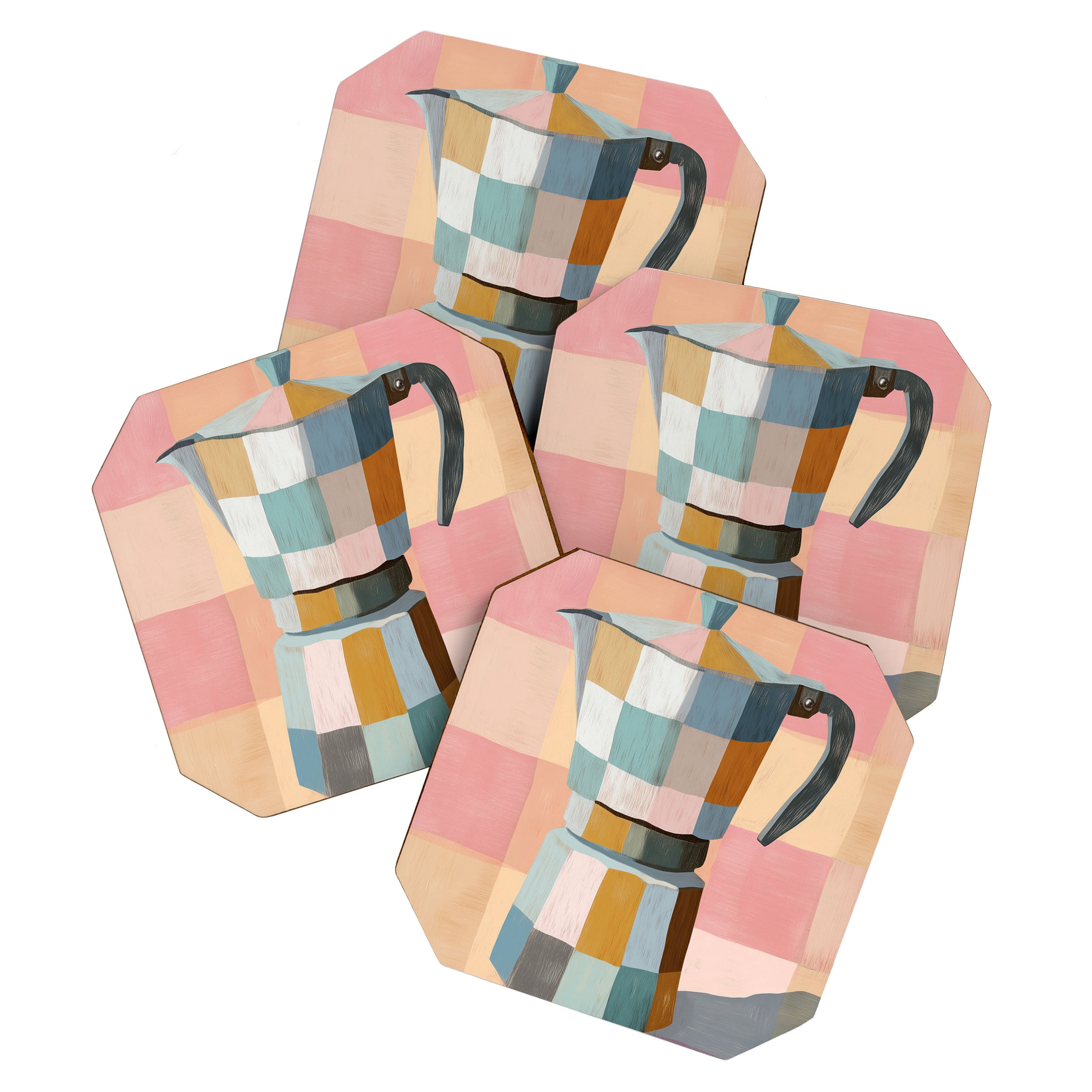 Patchwork Moka Pot Coaster Gallery Image 1