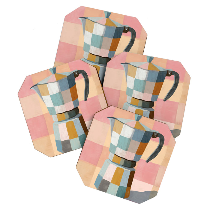 Patchwork Moka Pot Coaster Gallery Image 1
