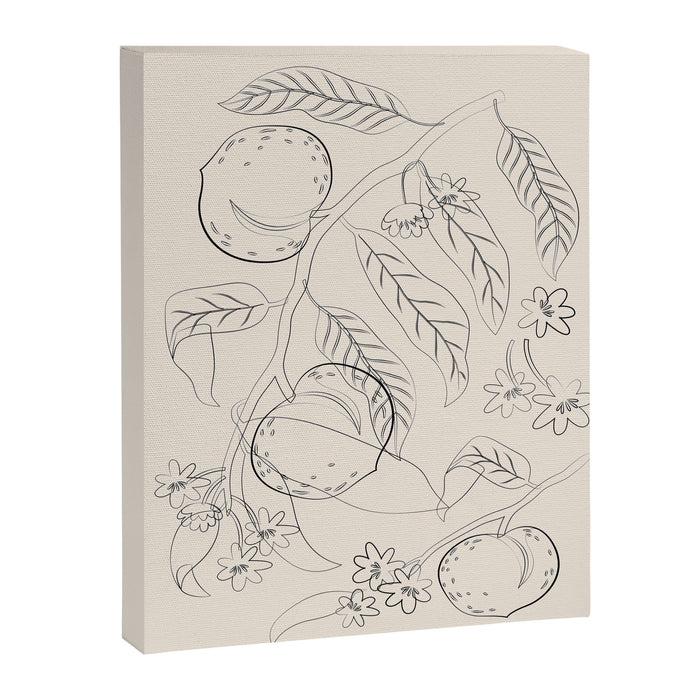 Peaches - Line Art 2 Canvas Print Gallery Image 1