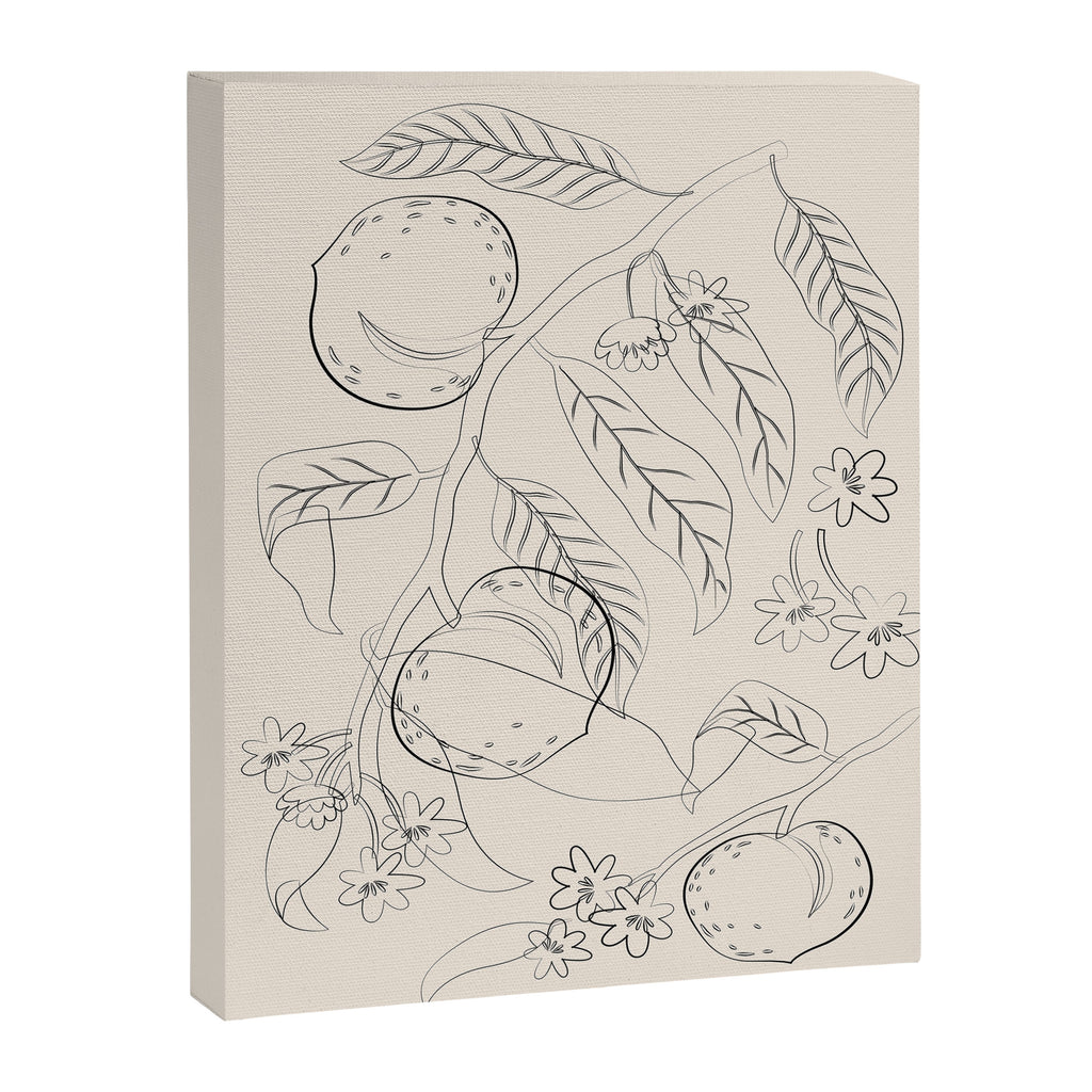 Peaches - Line Art 2 Canvas Print Gallery Image 6