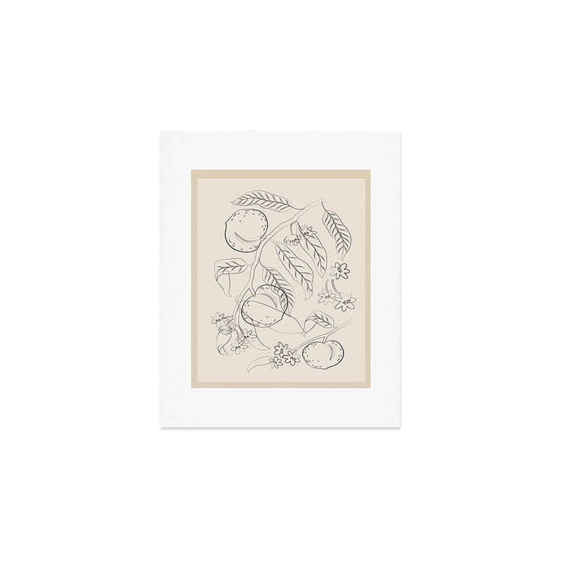 Peaches - Line Art 2 Art Print Gallery Image 1