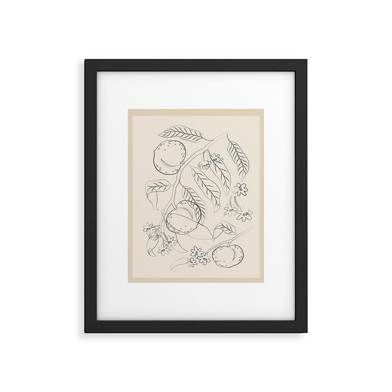 Peaches - Line Art 2 Framed Art Print Gallery Image 5