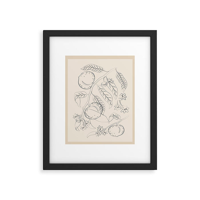 Peaches - Line Art 2 Framed Art Print Gallery Image 1