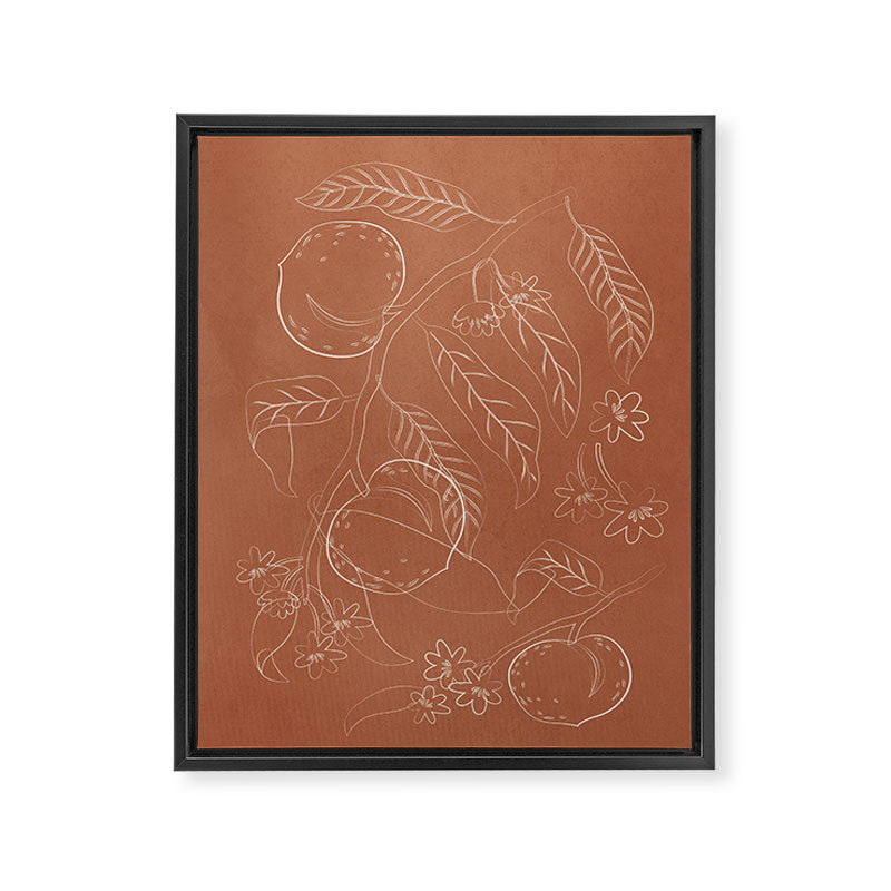 Peaches - Line Art 3 Framed Canvas Print Gallery Image 6