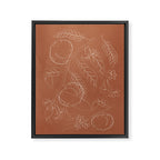 Peaches - Line Art 3 Framed Canvas Print Gallery Image 6