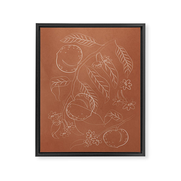 Peaches - Line Art 3 Framed Canvas Print Gallery Image 1