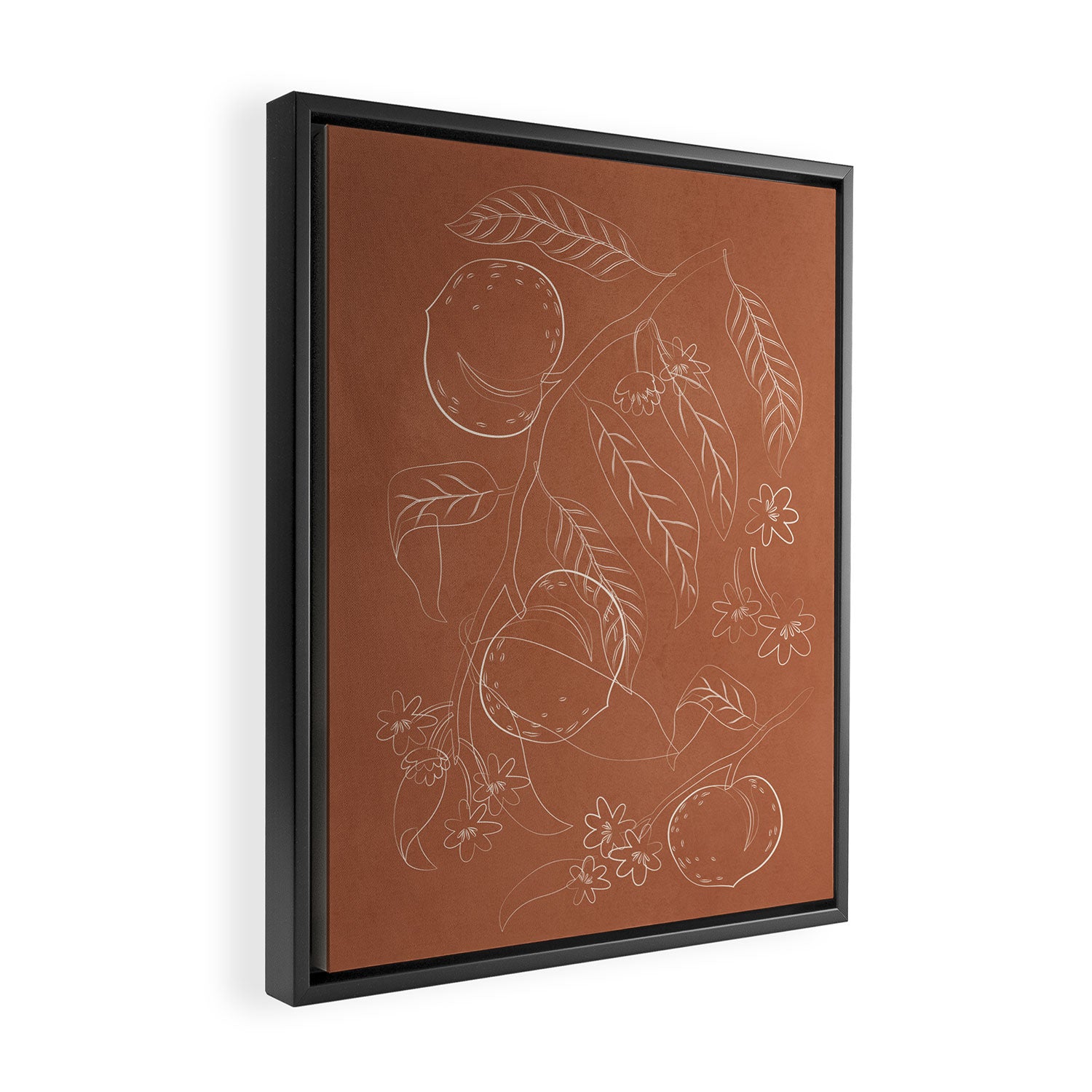 Peaches - Line Art 3 Framed Canvas Print Gallery Image 2