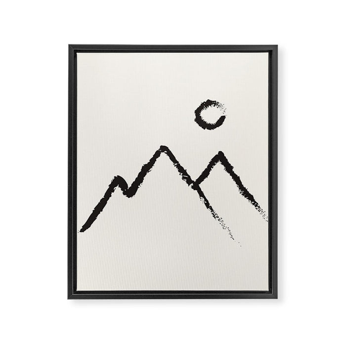 Peaks Framed Canvas Print Gallery Image 1