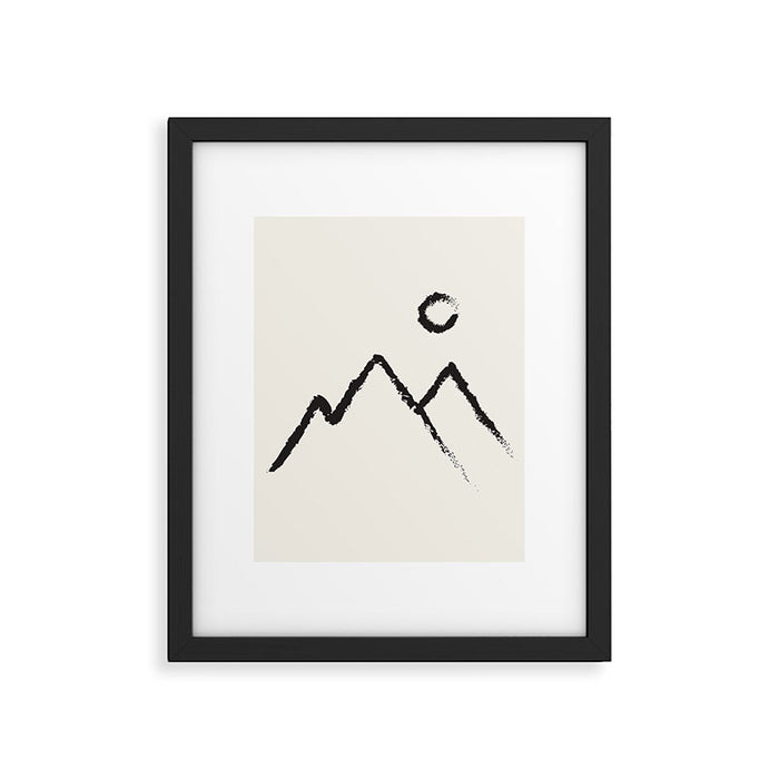 Peaks Framed Art Print Gallery Image 1