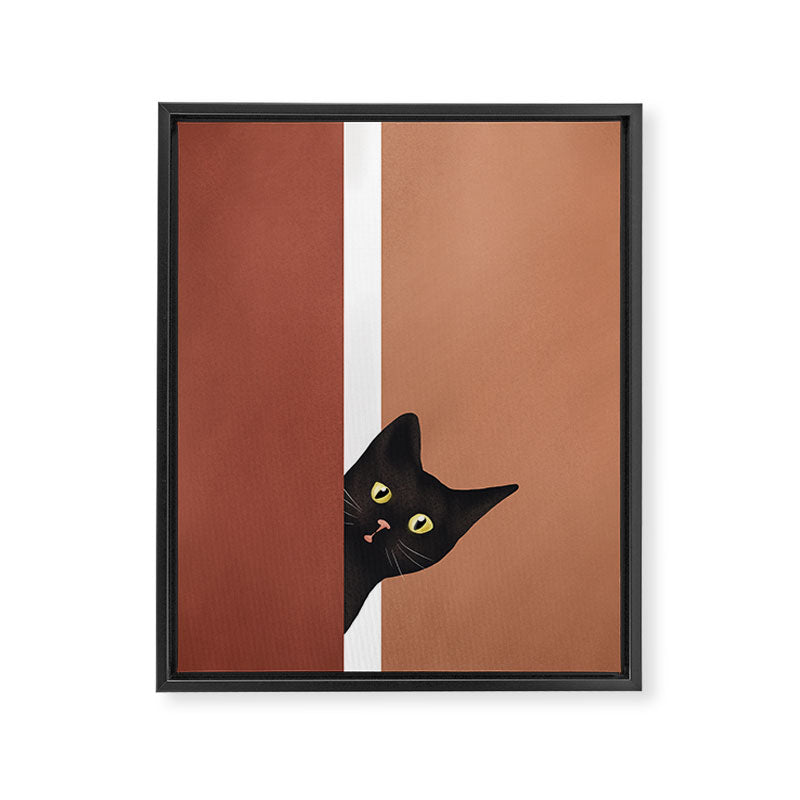 Peeking In Framed Canvas Print Gallery Image 3