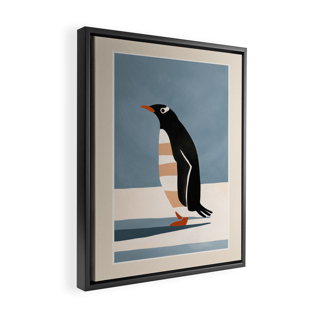 Penguin on Ice Framed Canvas Print Gallery Image 2