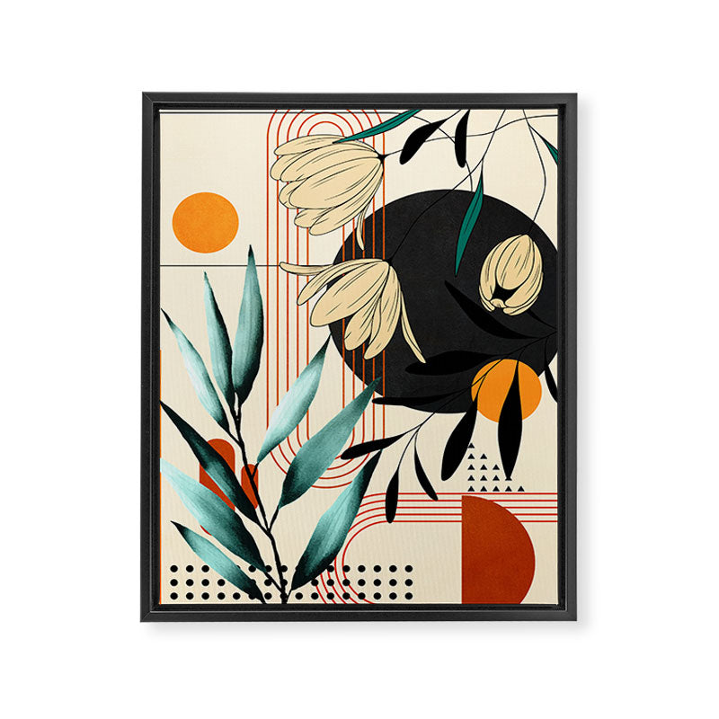 Petals Garden Geometry 1 Framed Canvas Print Gallery Image 6