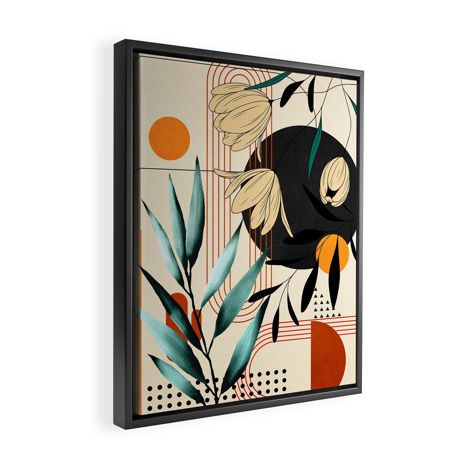 Petals Garden Geometry 1 Framed Canvas Print Gallery Image 2