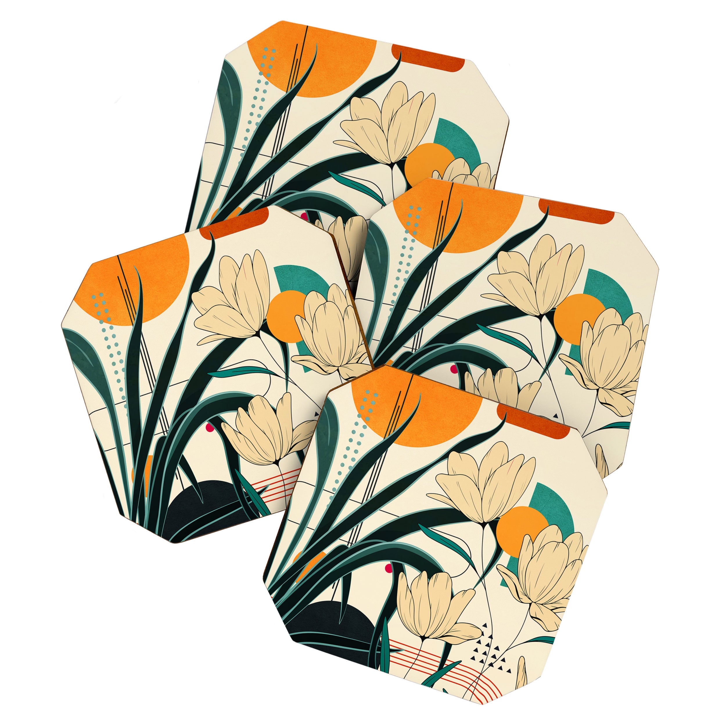 Petals Garden Geometry 2 Coaster Gallery Image 1