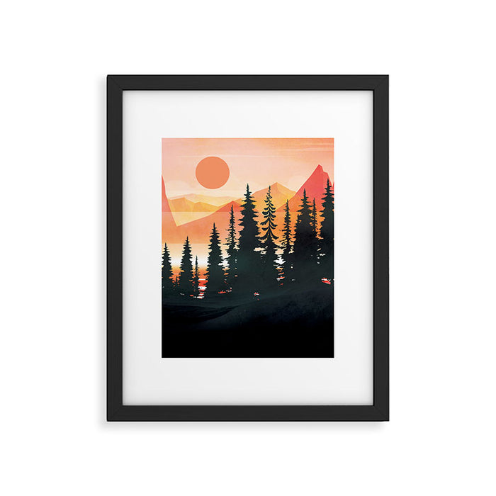 Pine Forest Sunset 2 Framed Art Print Gallery Image 1