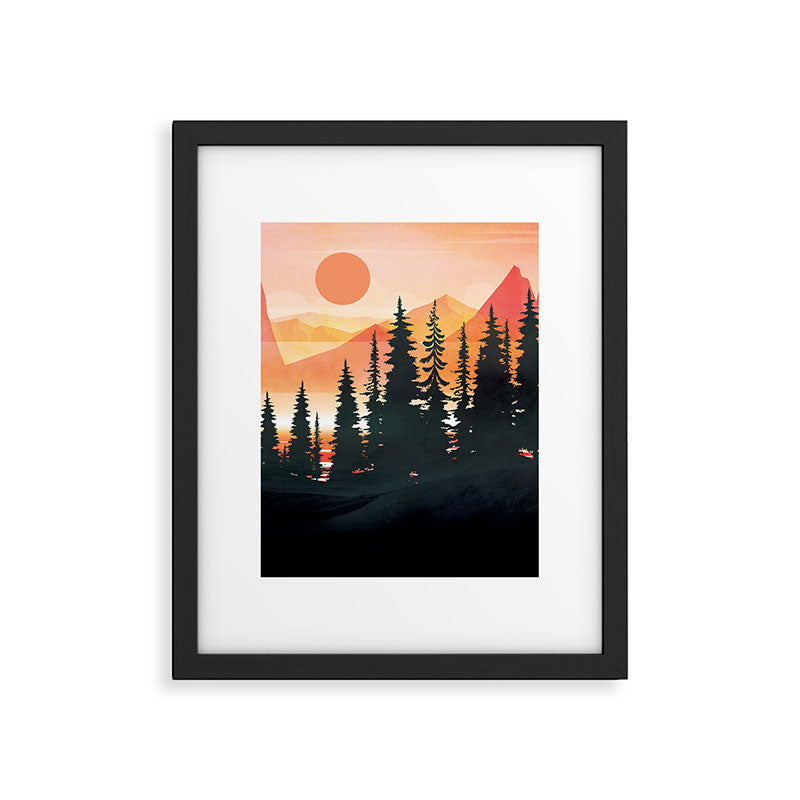 Pine Forest Sunset 2 Framed Art Print Gallery Image 4