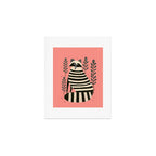 Pink Forest Raccoon Art Print Gallery Image 1