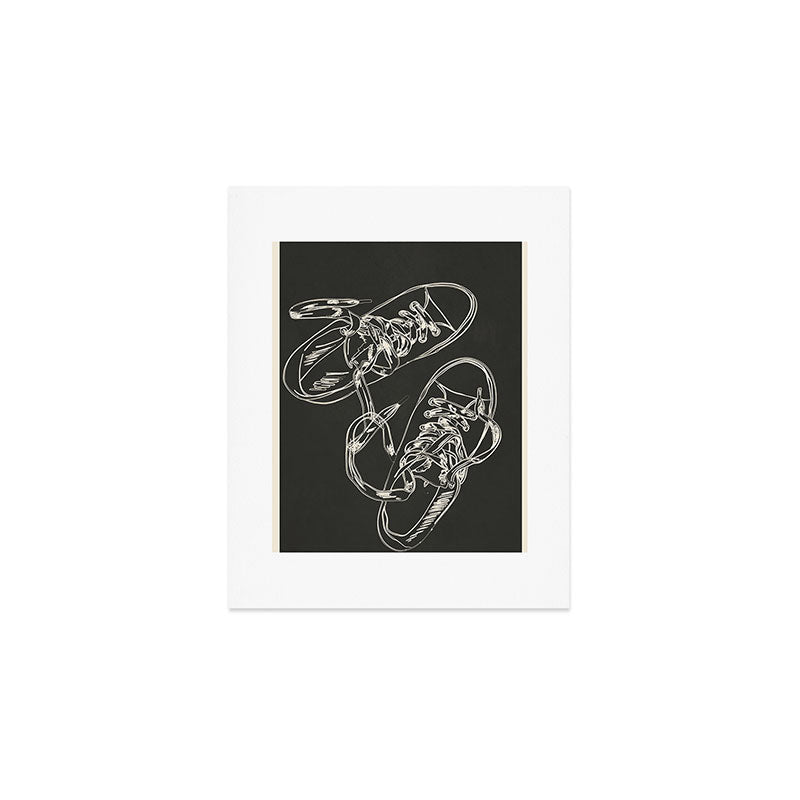 Retro Sneakers Drawing 4 Art Print Gallery Image 1