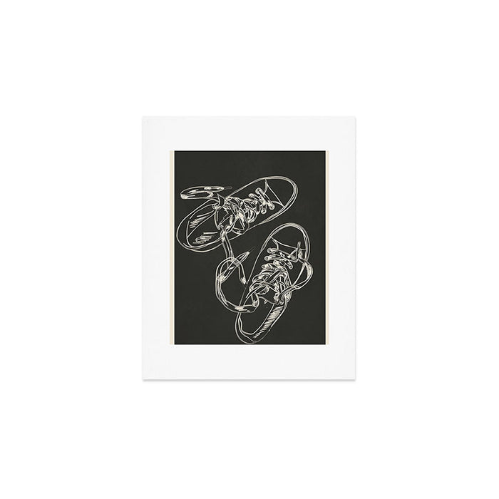 Retro Sneakers Drawing 4 Art Print Gallery Image 1