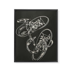 Retro Sneakers Drawing 4 Framed Canvas Print Gallery Image 6