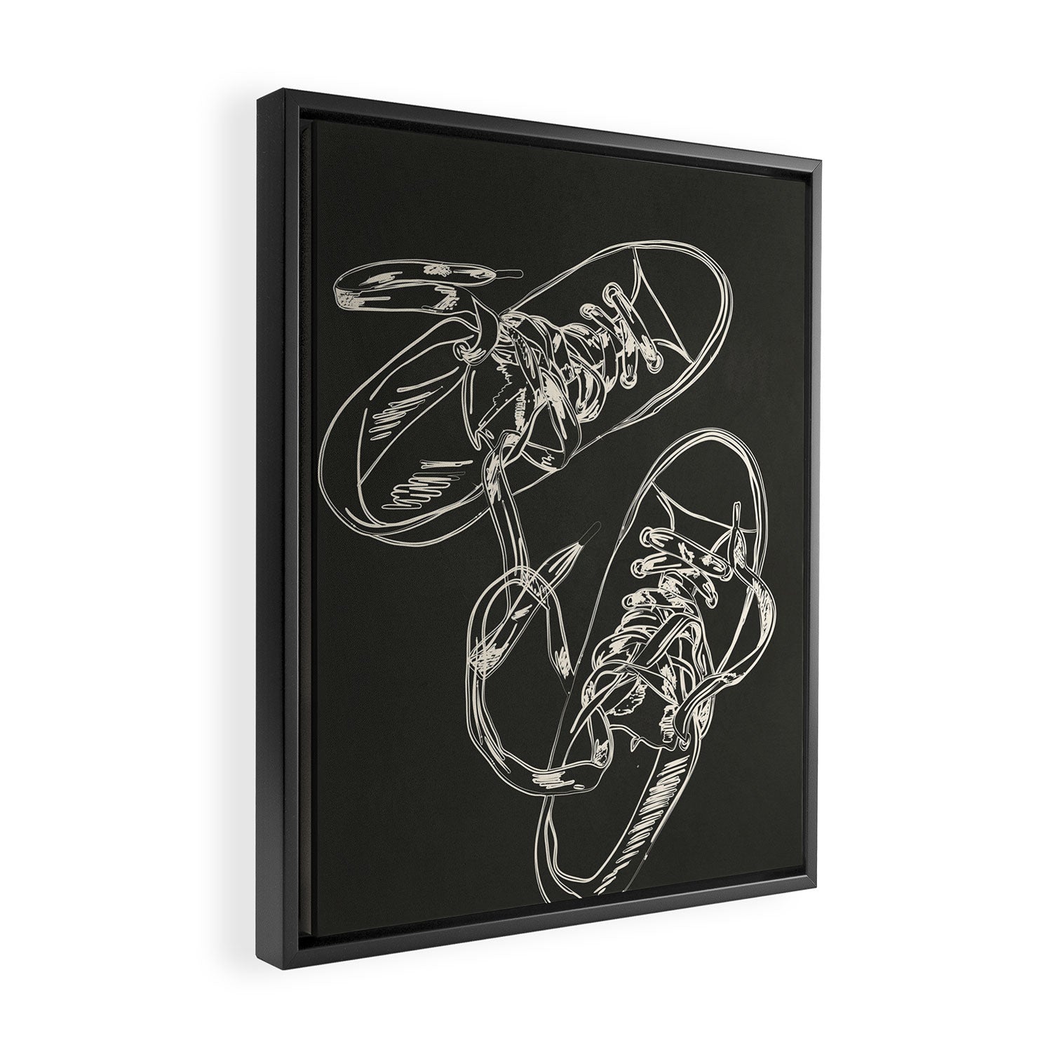 Retro Sneakers Drawing 4 Framed Canvas Print Gallery Image 2