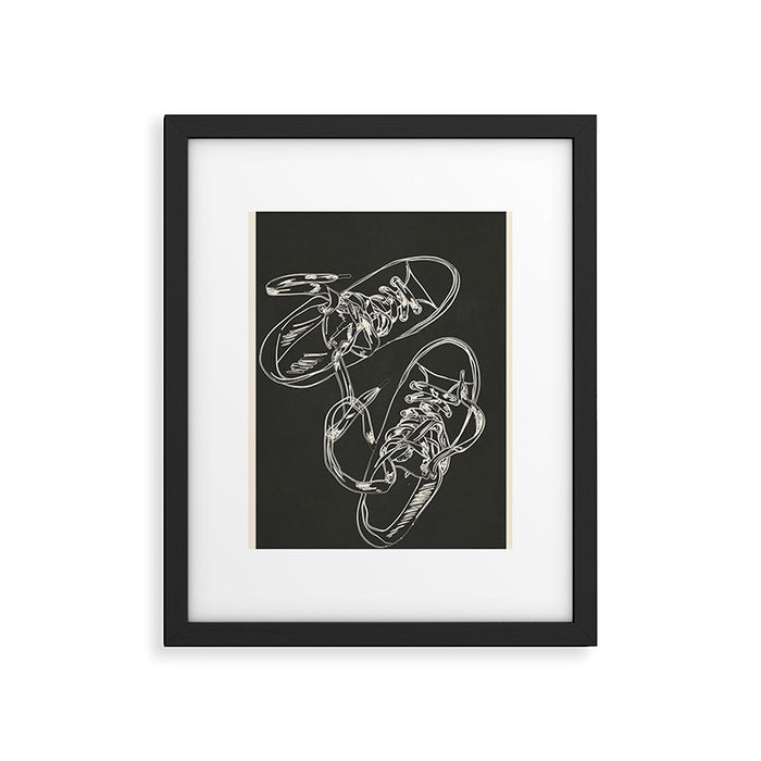 Retro Sneakers Drawing 4 Framed Art Print Gallery Image 1
