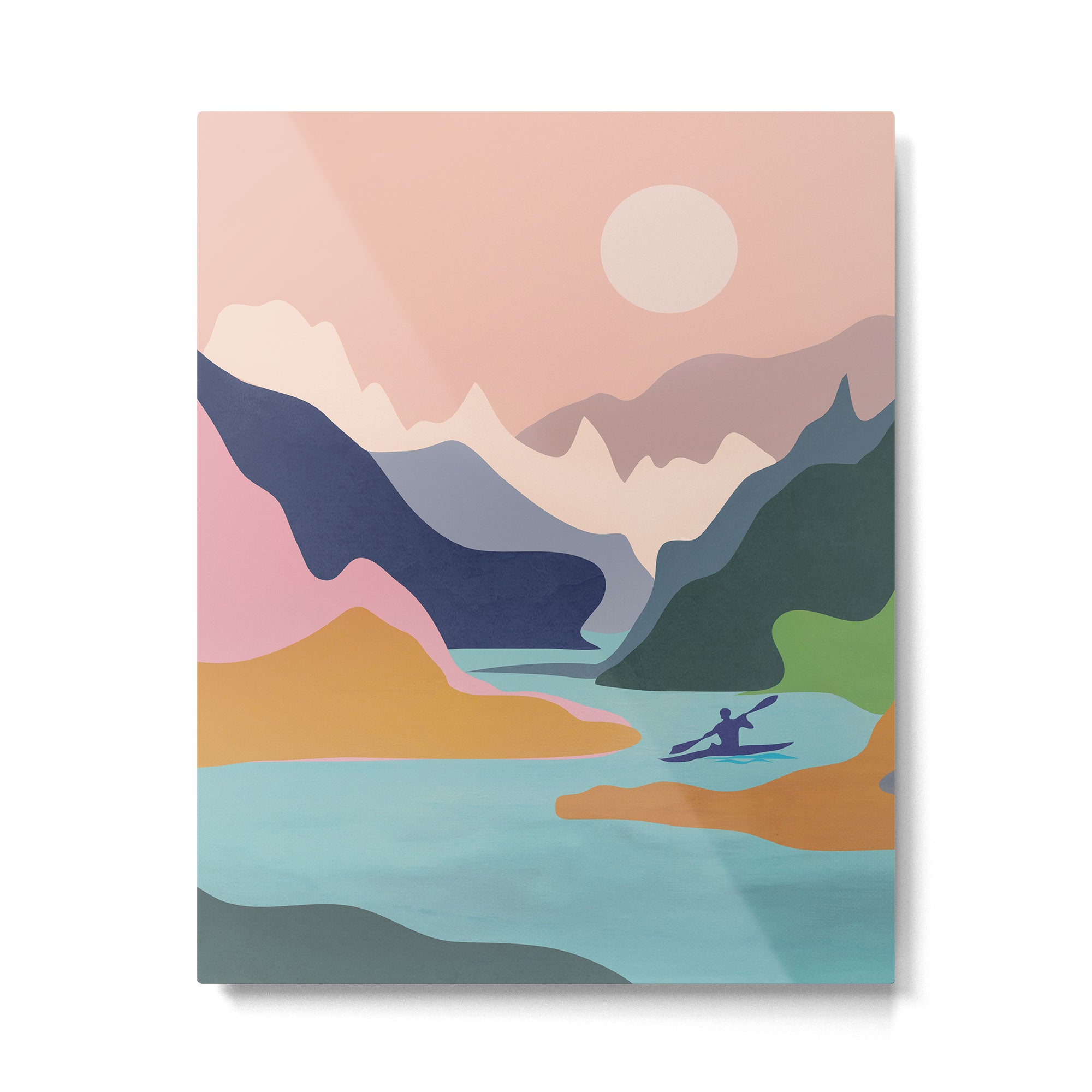 River Canyon Kayaking Metal Print Gallery Image 6