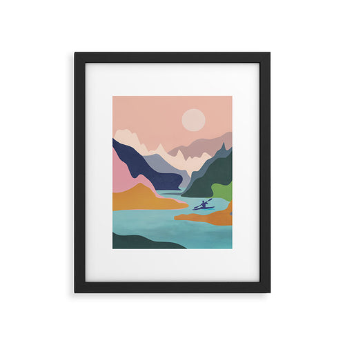 River Canyon Kayaking Framed Art Print Gallery Image 4
