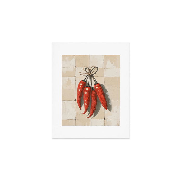 Rustic Red Peppers Art Print Gallery Image 1