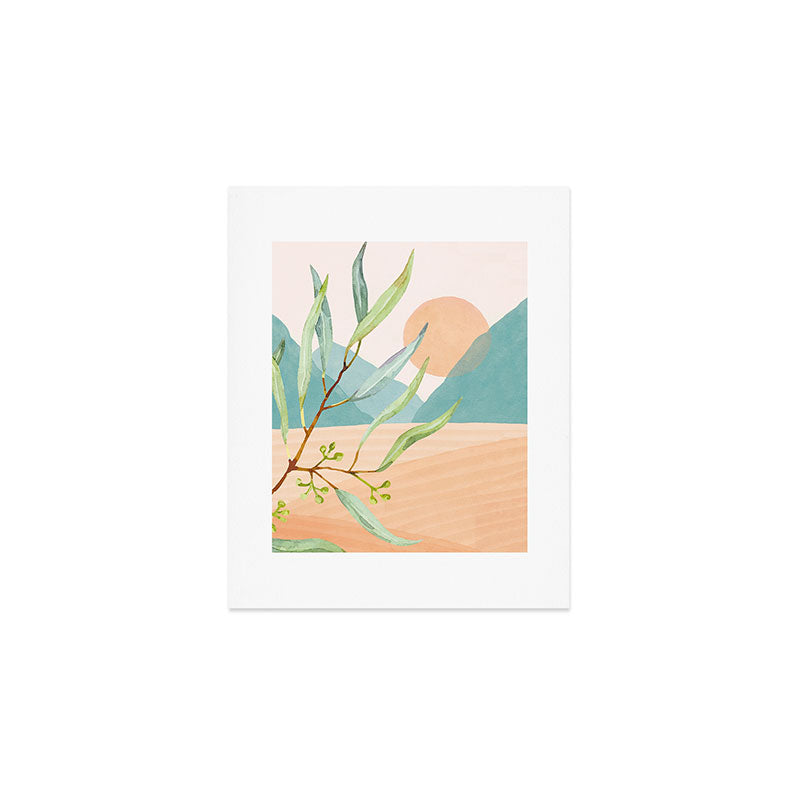 Setting Sun over the Sea 1 Art Print Gallery Image 1